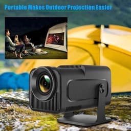 One Zisa - HY300 Mini - Beamer - Projector Beamer - Mini Meamer - 1920x1080dpi - Automatische focus - met WiFi - Android 11 - Zwart — thumbnail 4