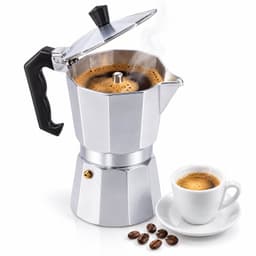 Cheqo® Percolator - Espresso Maker - Moka Pot - Italiaanse Koffiepot - Mokapot - Koffiezetapparaat - Koffiemaker - Perculator - Espressomaker voor op Gas - Stovetop Koffiezetter - Handmatige Koffiepot voor Espresso - Camping en Buiten — thumbnail 1
