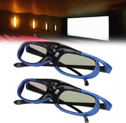DLP Link Active Shutter 3D-bril Oplaadbaar 144 Hz, Lichtgewicht en Comfortabel, Links-rechts Oogrotatie voor DLP Link-projector — thumbnail 2