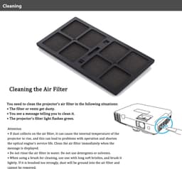 Projector luchtfilter voor ELPAF27 450Wi EB-460i EB-450Wi EB-460 EB-450W EB-440W EB-450We EB-460e 450W 460 beamers — thumbnail 4