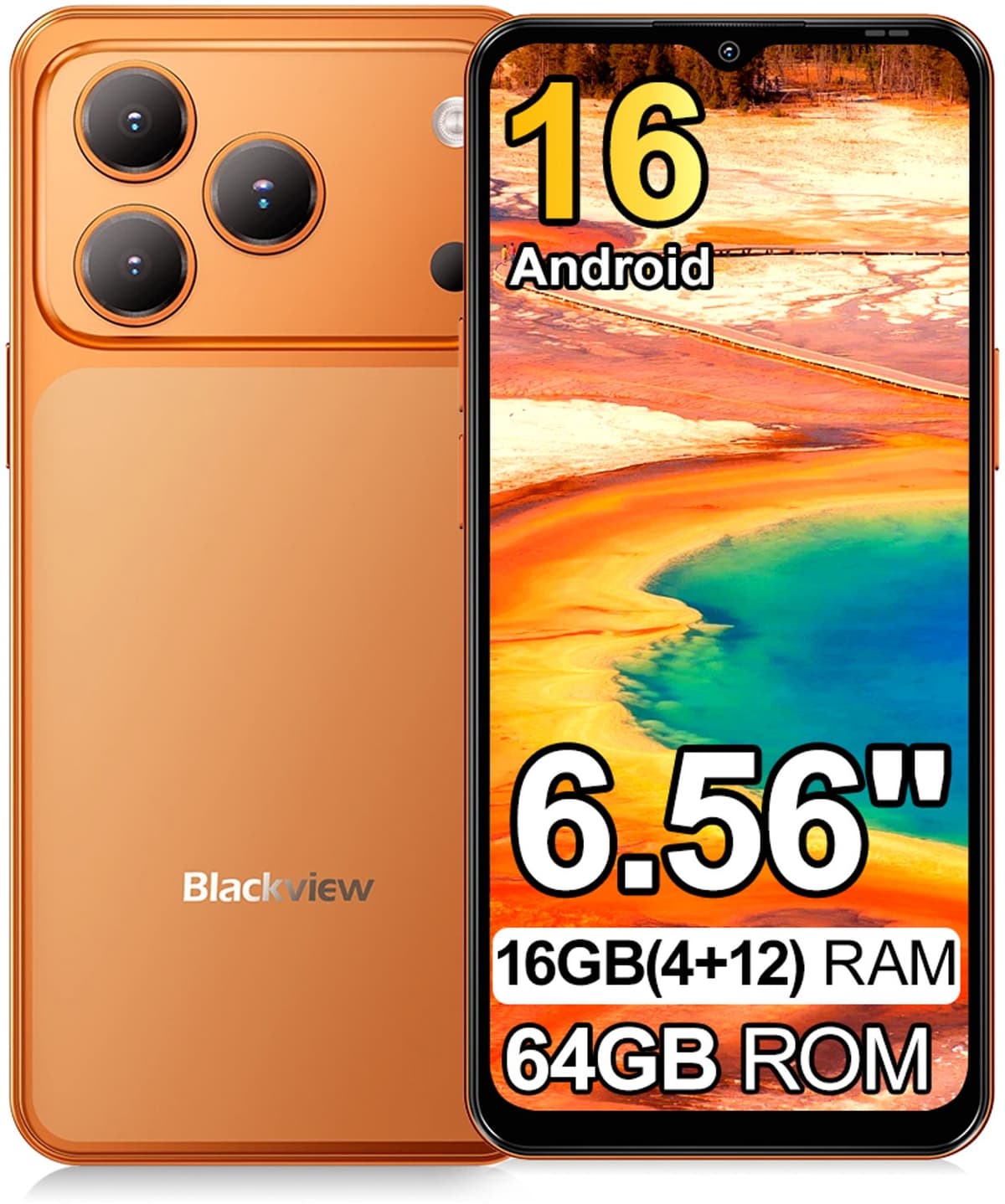 Blackview WAVE 7C Smartphone 64GB ROM Oranje — afbeelding 1