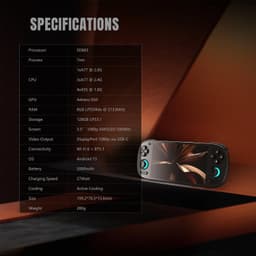 5 Handheld Gameconsole - 5.5 Inch 1080p AMOLED Scherm, Snapdragon 865 Processor, 8GB RAM, 128GB UFS 3.1 Opslag, Android 13, 3D Hall Effect Joysticks, Draagbare Retro Gameconsole — thumbnail 3