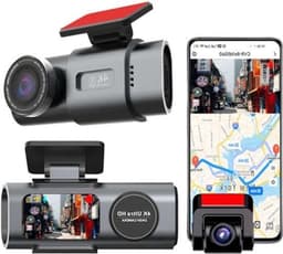 Dashcam voor Auto - 4K Dashcam - Dual Lens - 170° Groothoek - GPS - WiFi - Nachtvisie - 24H Parkeermodus - G-Sensor - 128GB Geheugenkaart inbegrepen - 6M RC-BL Camera - Zwart — thumbnail 4