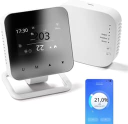 Warmara Thermostaat voor cv - CV Thermostaat - Slimme Thermostaat - Wit - 9cm x 9cm x 4cm — thumbnail 1