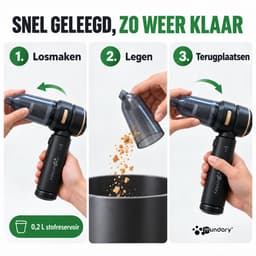 Mundary Vacuumcleaner – Draadloze Autostofzuiger – 27.000 Pa Zuigkracht – Blaas- en Zuigfunctie – Oplaadbaar via USB-C — thumbnail 2