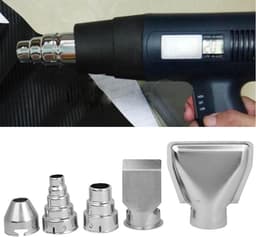 Watris Veiyi Hot Air Gun, 5 Pieces, Stainless Steel Nozzles, Metal Counter, Hot Air Gun Accessories - ShopVlot — thumbnail 2