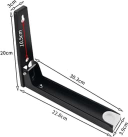 Folding Stainless Steel Magnetron Plank - Wandmontage en Uittrekbaar - Tot 40 kg Draagvermogen - ShopVlot — thumbnail 4