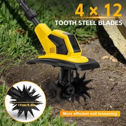 Elektrische motorhak zonder borstels, 550 W, compatibel met Dewalt 20 V accu, opvouwbaar, werkbreedte 32 cm, diepte 18 - ShopVlot — thumbnail 2