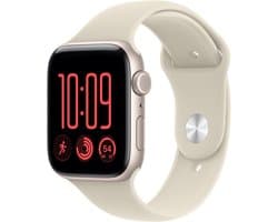 Apple Watch SE 3 - 44mm - Cellular - Sterrenlicht met sterrenlicht sportband (maat M/L)