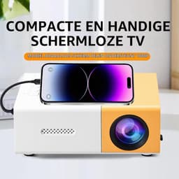 Mini-projector, 1080p, intelligente helderheid, 6000 lm, thuisbioscoop, voor reizen, vergaderingen en games, met automatische correctie en stereoluidspreker, ideaal voor buiten — thumbnail 3