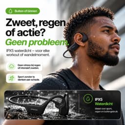 Guardyan® Bone Conduction Headphone – Sport Oortjes Draadloos – Open Ear Hoofdtelefoon – Hardloop Oordopjes – Bluetooth – IPX5 Waterbestendig – Zwart — thumbnail 3