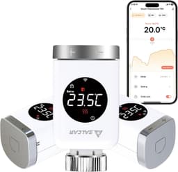 TRV801W Thermostaatkoppen, 3 stuks, wifi, thermostaat, compatibel met en,, programmeerbaar, thermostaat, geen gateway nodig — thumbnail 1