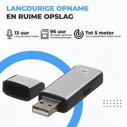 Afluisterapparaat Mini - Afluisteren & opnemen - Spy Recorder - Voice Recorder - Dictafoon - Afluisterapparatuur - 8GB — thumbnail 3