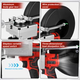 Draadsnijmachine Automatische Elektrische Draadtrekker - 40 Meter Kabel - Oplaadbaar Li-Ion - ABS Kunststof Behuizing - Voor Bouw En Installatie — thumbnail 2