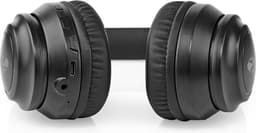Nedis Draadloze Over-ear Koptelefoon - Maximale batterijduur: 16 uur - Ingebouwde microfoon - Drukbediening - Ondersteuning voor spraakbesturing - Volumebediening - Inclusief reiskoffer - Zwart — thumbnail 3