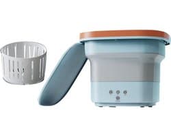 Opvouwbare wasmachine - 45 liter grote capaciteit - draagbare mini-wasmachine met 3 afgiftesnelheden - blauw