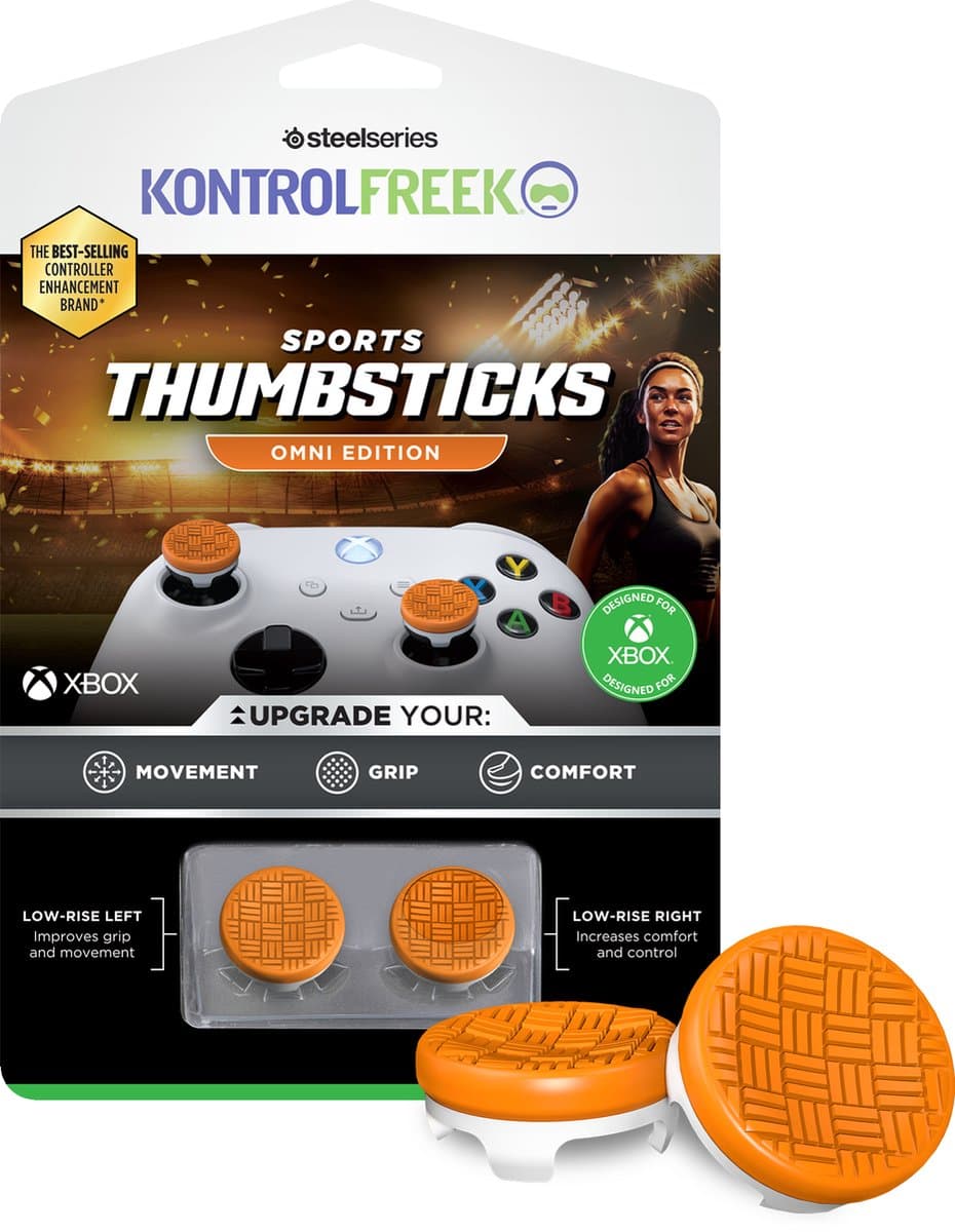 KontrolFreek Sports Omni Thumbsticks - Oranje/Wit (Xbox) — afbeelding 1