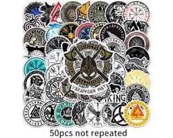 Viking Stikers 50Stuks - Stiker voor laptop - Laptop stikers - Stiker voor kinderen - Kinderstickers - Sticker voor koffer - Stiker voor beker - Stiker voor gittar - Stiker voor motor