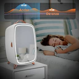Skincare Fridge 4L - Organizer met Hollywood Spiegel met Verlichting - Make up Koelkast - Beauty Fridge - Wit — thumbnail 6