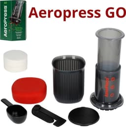 Aeropress Go, koffiemaker, koffee grinder, wandelen, take away, koffie, filters,koffieliefhebber, reizen, outdoor, camping, vakantie — thumbnail 1