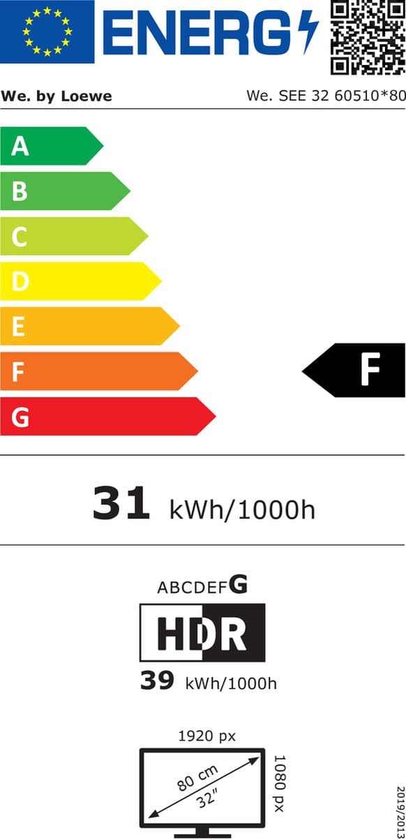 We. by Loewe We. SEE 32 81,3 cm (32") Full HD Smart TV Wifi Zwart, Grijs 400 cd/m² — afbeelding 1