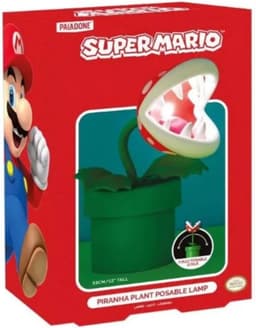 Super Mario Piranha Plant Lamp – Officieel Gelicentieerde LED‑Bureaulamp met Flexibele Kop, 33 cm Hoog, USB‑Voeding- Paladone — thumbnail 2
