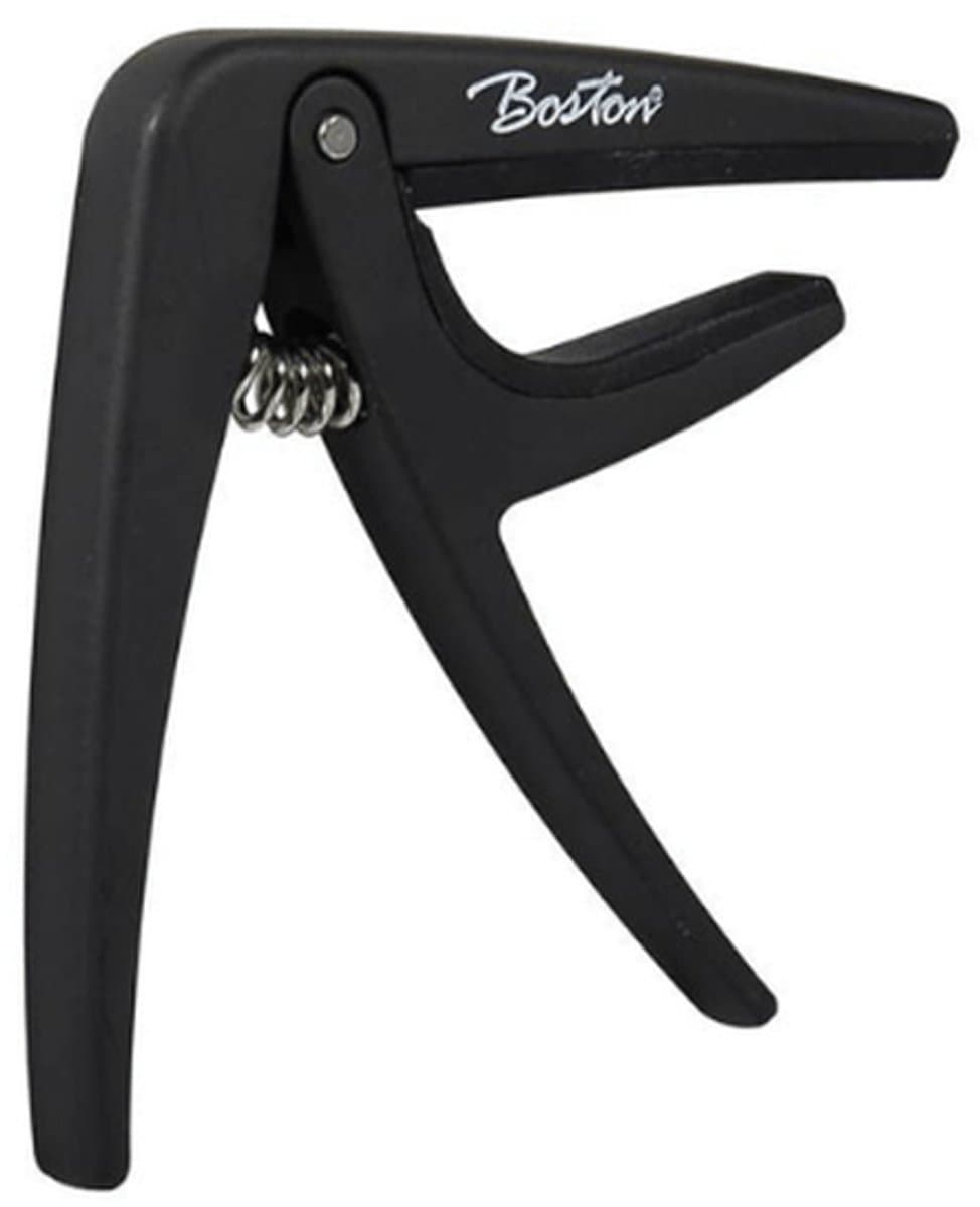 Capo - Boston BC-85-BK - Veermechanisme - Western en elektrische gitaar - Zwart — afbeelding 1