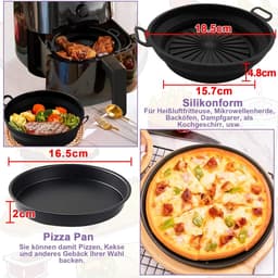 Airfryer Accessoires 4-delige bakset geschikt voor Philips Essential 41 L HD9252/HD9200 - siliconen bakvorm, grillframe, muffinvormpjes — thumbnail 6