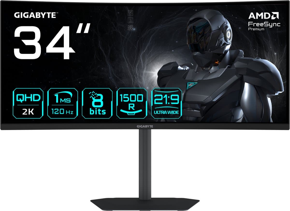 Monitor Gigabyte GS34WQCA EU Wide Quad HD 34" — afbeelding 1
