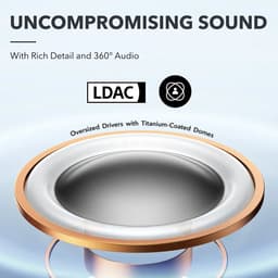 Soundcore AeroFit Pro by Anker - draadloze open oordoppen, supercomfortabel, stevige pasvorm, ergonomisch ontwerp, rijk geluid met LDAC, Bluetooth 5.3, IPX5-waterdicht, 46 u speeltijd, appbediening — thumbnail 5