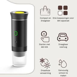 Draagbare Koffiemachine - Koffiezetapparaat Auto - Compact - Zilver — thumbnail 3