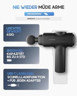 Massagepistool voor spiermassage met 6 koppen en 3200 rpm — thumbnail 5