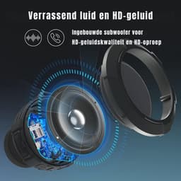 GTB® Douche Speaker - Badkamer Speaker - Douche Speaker Bluetooth - Grijs - ‎10cm x 10cm x 4cm — thumbnail 4