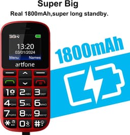Senioren Mobiele Telefoon 4g - Senioren GSM -Rood — thumbnail 5