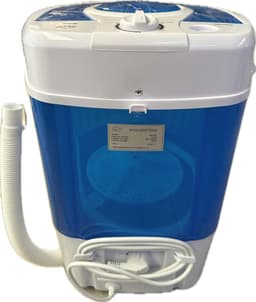 Draagbare Bovenlader Wasmachine 2kg - Compact en Efficiënt in Blauw/Wit — thumbnail 3