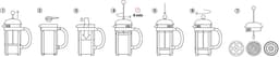 Bodum Cafetière - Caffettiera - French Press met Kunststof Deksel 8 Kops - 1 liter — thumbnail 4