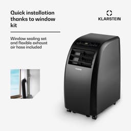 Klarstein Mobiele airconditioner met luchtafvoerslang, 4-in-1 airconditioner met ventilator, luchtontvochtiger & nachtmodus, Kleine & draagbare airconditioner voor thuis & op kantoor, Laag verbruik, 10000 BTU,0 kW voor 42 m² - voor Kantoor — thumbnail 14