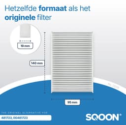SQOON® Filter Voor Bosch Droger 2x - Pollenfilter - Filter Condensor WTL120 - 150 / 00481723 — thumbnail 8