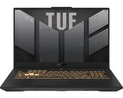 ASUS TUF Gaming F17 FX707ZC4-HX038 Intel® Core™ i5 i5-12500H Laptop 43,9 cm (17.3") Full HD 16 GB DDR4-SDRAM 512 GB SSD NVIDIA GeForce RTX 3050 Wi-Fi 6 (802.11ax) Zwart, Grijs