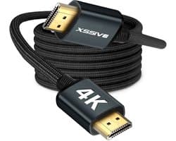 Xssive 4K HDMI Kabel - 2 Meter - Extra Sterk - High Speed - 4K@60Hz Ultra HD - HDMI naar HDMI Kabel voor TV Beamer Projector Laptop Computer Monitor 50 Hz