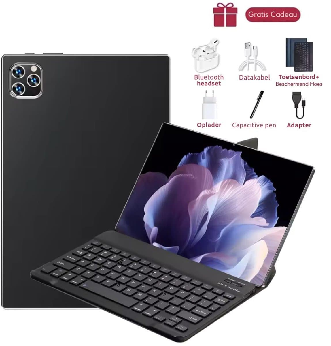 2025 Nieuwe Pad 15 Pro Tablets 16Gb 1024Gb Android 10.36 Inch 5G Dual Sim Gps Bluetooth Wifi Wps Tabletpc - Black — afbeelding 1