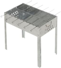 Mustang Grill Mangal Stalen Houtskool grill barbeque voor kebab en shashliek | 6 spiesen — thumbnail 1
