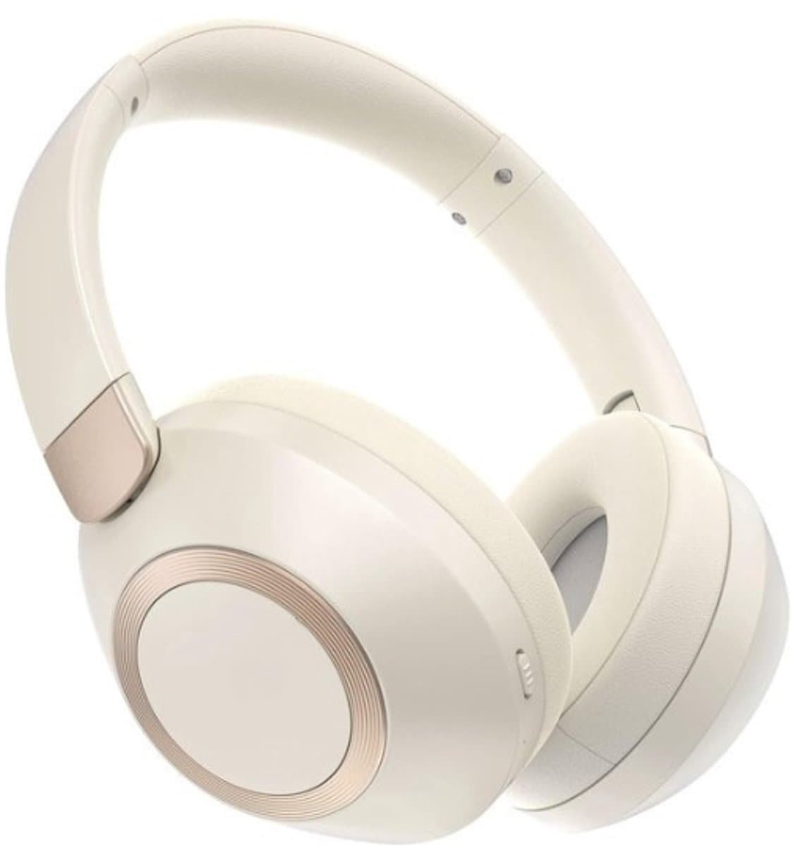 StayPowered Draadloze Hoofdtelefoon - 50 Uur Playtime Voor Onbeperkt Luisterplezier - Diepe Bassen - Opvouwbaar Ontwerp - Bluetooth 5.3 - Ingebouwde Microfoon - Ergonomische Pasvorm - Beige/Wit - Levering Sneller Dan Aangegeven! — afbeelding 1