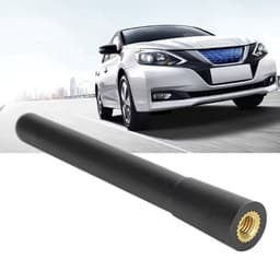 Scoby - Korte Auto Antenne - Aluminium Antenne in Carbonlook - Car Antenna - Geschikt voor Universele Montage - 10CM - Zwart — thumbnail 3