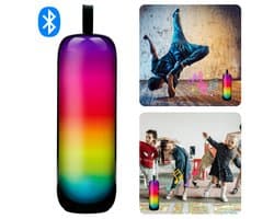 Cheqo® Bluetooth Speaker RGB - Draagbare Bluetooth Speaker - Krachtige 10W Party Speaker - Draadloze Verlichting - Ideaal voor Feestjes