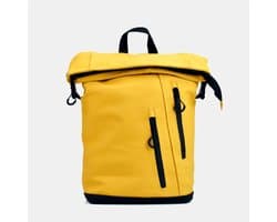 Fietsrugzak Geel - Enkele Fietstas / Rugtas - 16,5 inch Laptop Rugtas - Veel Vakken - Afneembare Fietstas