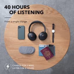 Soundcore by Anker Life Q30 Hybrid Active Noise Cancelling Headphones with Multiple Modes, Hi-Res Sound, 40H Playtime, Fast Charge, Soft Earcups, Bluetooth Headphones, Travel - Zwart — thumbnail 3