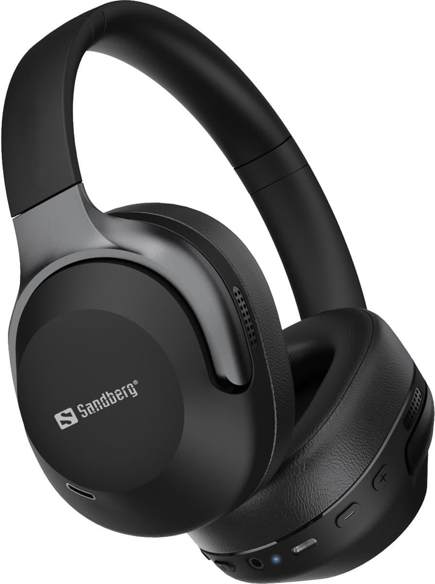 Sandberg 126-53 hoofdtelefoon/headset Draadloos Hoofdband Oproepen/muziek Bluetooth Zwart — afbeelding 1