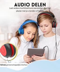 Intelectro Koptelefoon voor Kinderen - Veiligheid en Plezier in Eén! - Hoogwaardige Stereogeluid - Comfortabele Draagervaring - HD Microfoon - Ingebouwde Volumeregeling - Brede Compatibiliteit en Audio Delen - Blauw - Levering Sneller dan Aangegeven! — thumbnail 5