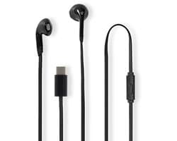Nedis Bedrade Koptelefoon – USB-C – Microfoon & Volumeregeling – Zwart